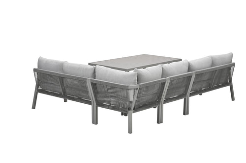 Monti lounge-diningset - 5-dlg. - taupe - rope grey sand - valley sand