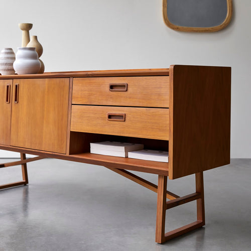 Tikamoon Teakhouten buffet 160 cm - Naturel