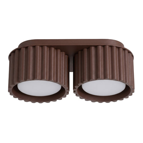 Sollux Lighting Plafondlamp AURA 2 bruin Gx53 - 21x10x8cm