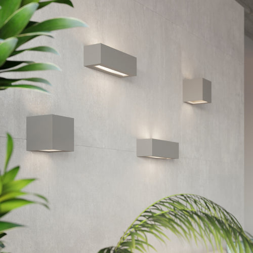 Sollux Lighting Wandlamp keramiek VEGA grijs - 32,5x9,5x9,5cm