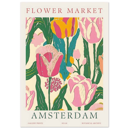 Artfulprints  Flower market - Amsterdam II   poster A4 21x29.7 cm - vtwonen shop