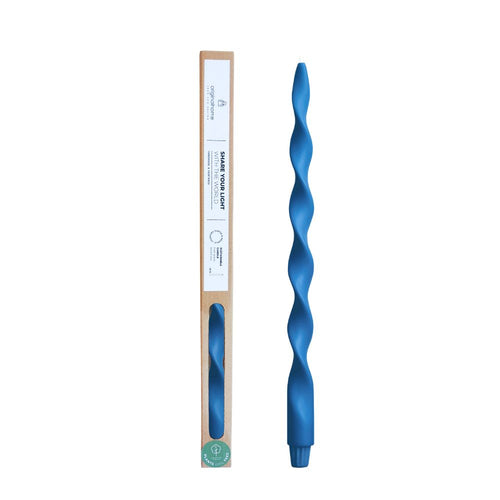 Originalhome spiraalkaars 40 cm - kobaltblauw