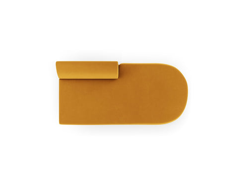 Micadoni Module Miley 2-zits, flueel geel - 90x158x70cm