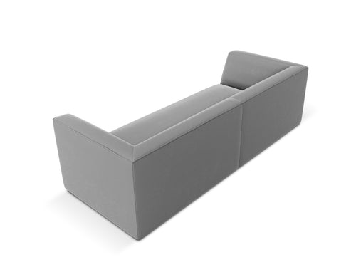 Micadoni Bank Ruby 3-zits, flueel, grijs - 93x232x69cm