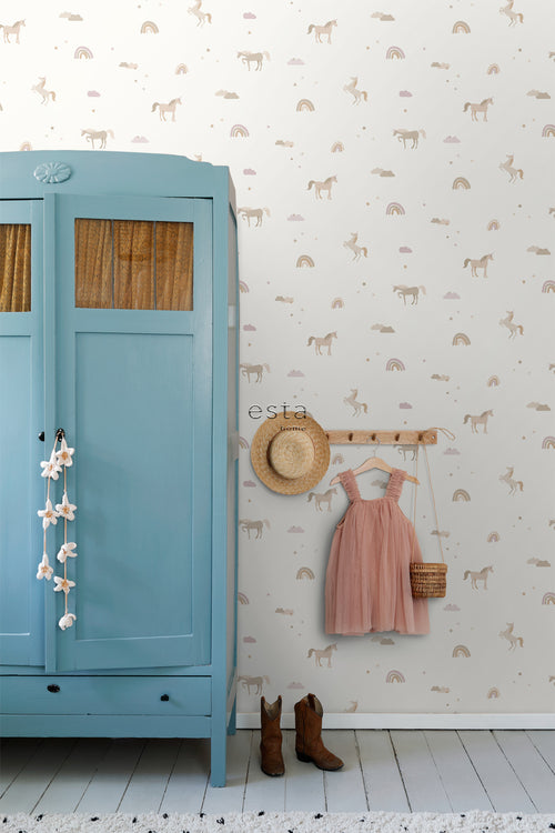 ESTAhome behang unicorns beige - 50 x 900 cm - 139539