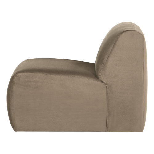 WOOOD 1-zits bank Mojo Base - Velvet - Khaki - 74x84x97