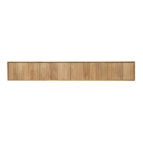 StarFurn Zwevend Tv-meubel Madison - Naturel Hout - 200x35x30cm