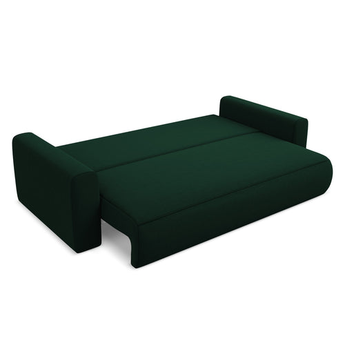 LaMiaSofa 3-zits slaapbank Perugia - velours - flessengroen - 238x105x82