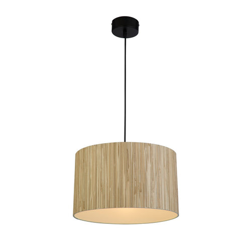 Searchlight Meadow 1-lichts plafondhanglamp, converteerbaar tot inbouwlamp, natuurlijke grasschaduw
