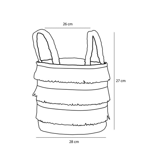 Mica Decorations Opbergmand - Set van 2 - H30 x Ø32 cm - Waterhyacint - Bruin