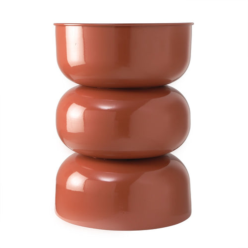 Calicosy - Bijzettafel Metalen ELLA - Terracotta - 36x36x50 cm