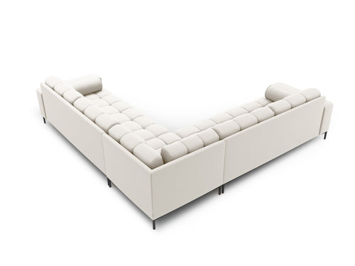Cosmopolitan Design Symmetrische hoekbank Bali 6-zits, structurele stof, lichtbeige - 256x256x75cm