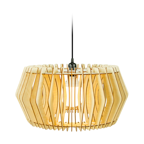 Bomerango Caeser S houten hanglamp small - met koordset zwart - Ø 43 cm - vtwonen shop