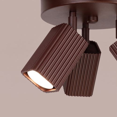 Sollux Lighting Plafondlamp RAYO 3P bruin - 20x20x18cm