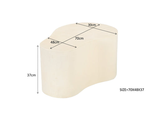 Brix salontafel Organic Sandy - 70cm - beton / MDF