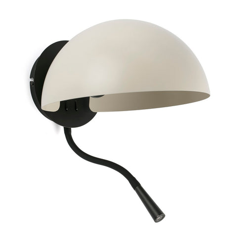 Faro DOMINICA Leeslamp Zwart Met Beige Kap