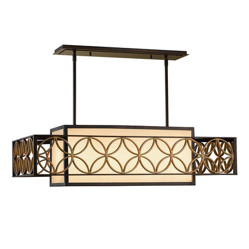 Elstead Remy - Plafondlamp met 4 lampen, goud, brons, E27