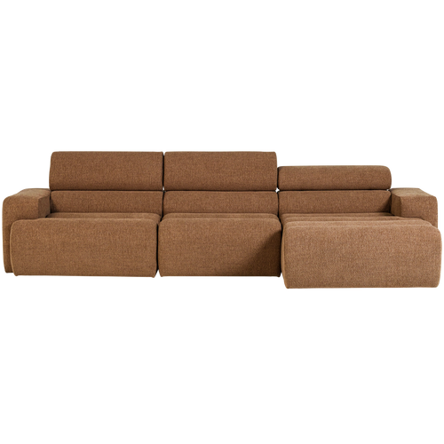 WOOOD chaise longue bank rechts Novi - Polyester - Karamelbruin Melange - vtwonen shop