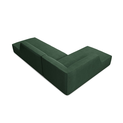 Cosmopolitan Design - Modulaire hoekbank links Siena 4-zits, structurele stof groente - 180x273x69cm