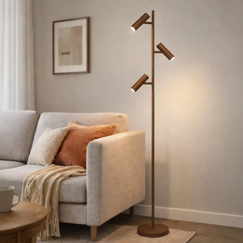 Freelight vloerlamp Undici - 3 lichts - 22  x 165   cm - brons