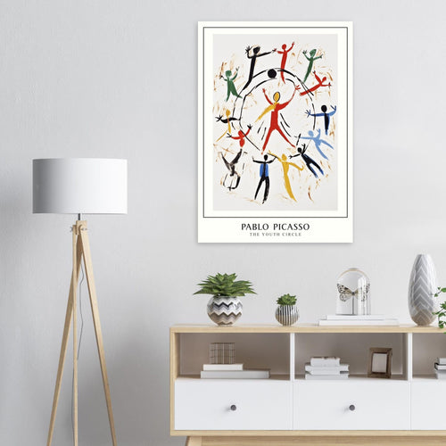 Artfulprints Poster Pablo Picasso - The youth circle   - A4 21x29.7 cm - Meerkleurig