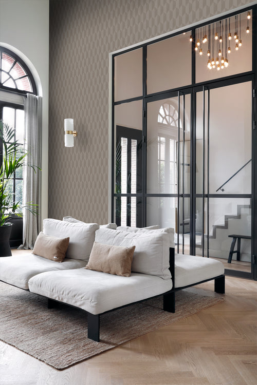 Origin Wallcoverings behang 3D-motief taupe - 50 x 900 cm - 348039 - vtwonen shop