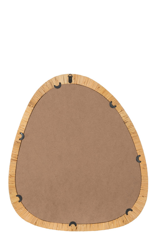 J-Line spiegel Paille - jute/glas - naturel - large - 60 x 66 cm