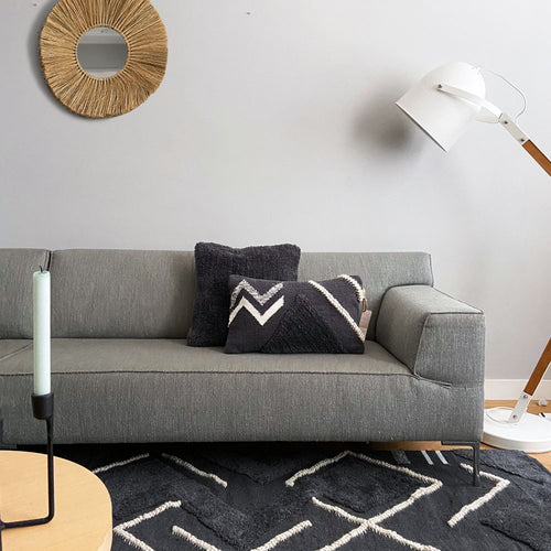 Malagoon vloerkeed Wonder - anthraciet grijs - 160x260cm 100% wol