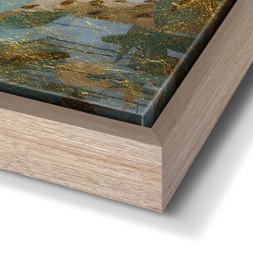 Reinders Golden Leopard art frame -  groen - woonkamer - 118x70cm