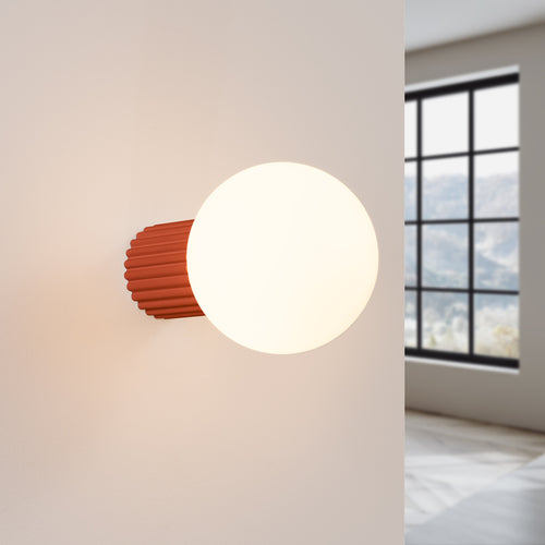 Sollux Lighting Wandlamp HALO rode okra IP44 - 12x17x12cm
