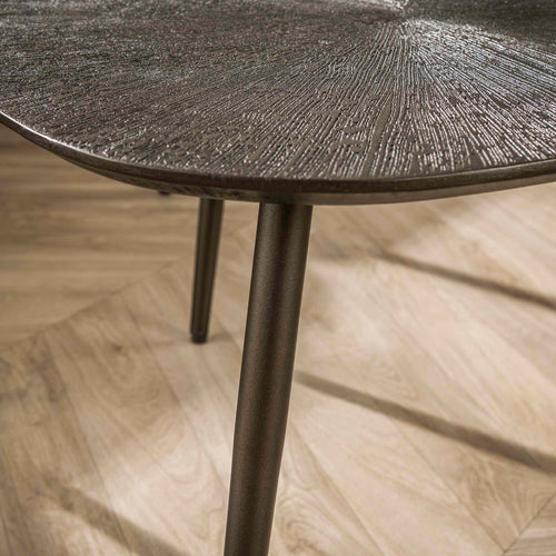 Giga Meubel Salontafel Brown Ray Metal Leaf - Bruin Metaal - Set van 2 - vtwonen shop