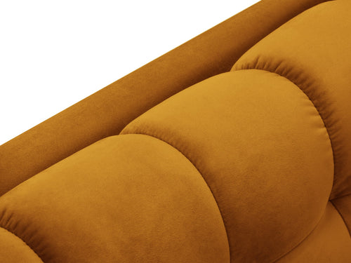 Cosmopolitan Design linker hoekbank Bali 5-zits, flueel, geel - 185x293x75cm