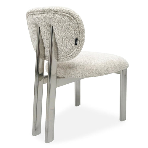 DÉJA Living Eetkamerstoel Bjerka - Beige/Chrome