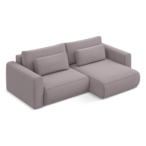 LaMiaSofa hoekbank rechts Perugia - velours - lavendel - 240x149x82