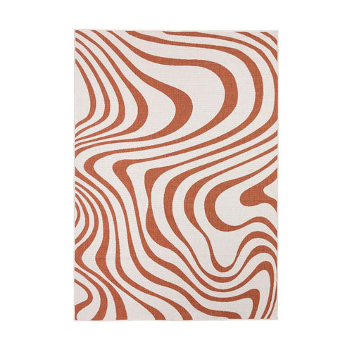 Interieur05 Buitenkleed Swirl Rechthoek - Roest - Dubbelzijdig - 200 x 290 cm - vtwonen shop