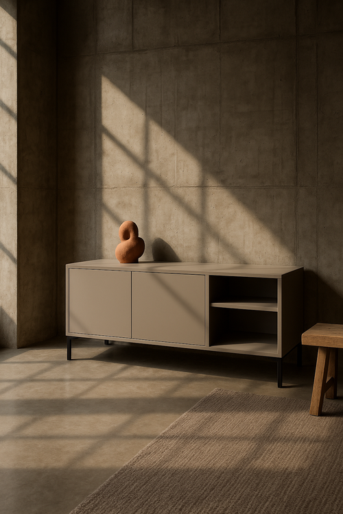 Tv-meubel 113 cm MIRKO 2 deuren 2 legplanken - vtwonen shop