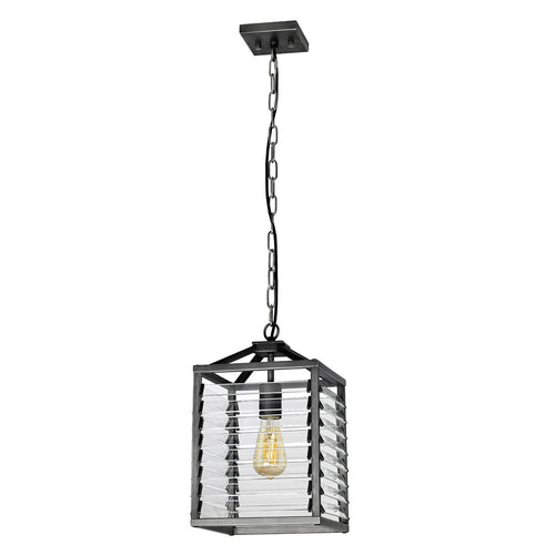 Louvre 1 lichte hanglamp bronskleurige verfafwerking