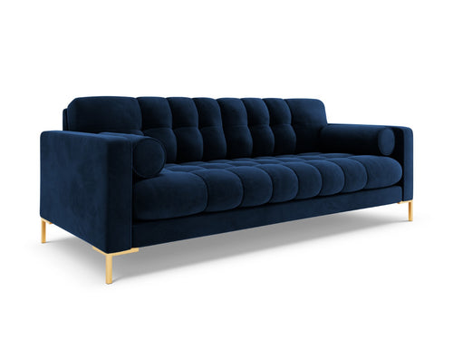 Cosmopolitan Design Bank Bali 4-zits, flueel, koningsblauw - 96x217x75cm
