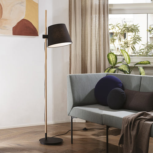 Ideal Lux AXEL Staande lamp met taps toelopende kap zwart