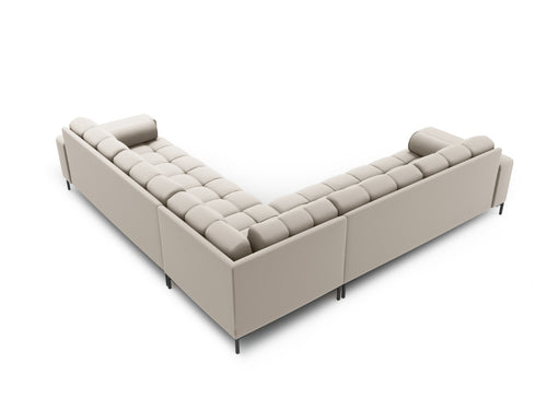 Cosmopolitan Design Symmetrische hoekbank Bali 6-zits, structurele stof, beige - 256x256x75cm