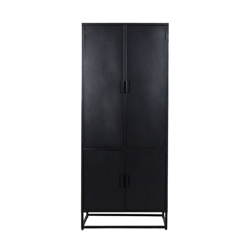 LABEL51 Hoge Kast Luff - Zwart Metaal - 90x40x190cm - vtwonen shop