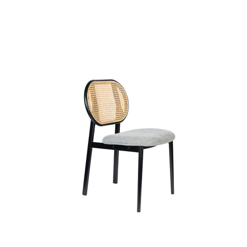 Zuiver Spike Eetkamerstoel Naturel Rotan/ Grijs - vtwonen shop