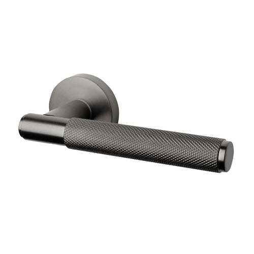 MooideurBeslag Luxor deurklink geveerd - antraciet grijs - vtwonen shop