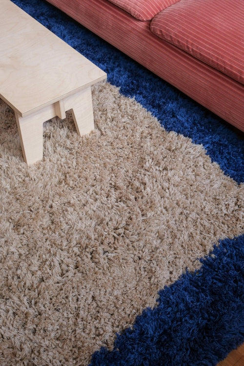Interieur05 vloerkleed Pilo - hoogpolig - beige/blauw - 160 x 230 cm - vtwonen shop