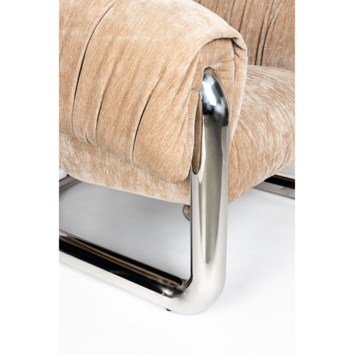 Dutchbone Marly Fauteuil Bruin/Chroom