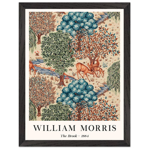 Artfulprints Poster met Lijst William Morris - The brook   - 30x40 cm - Meerkleurig