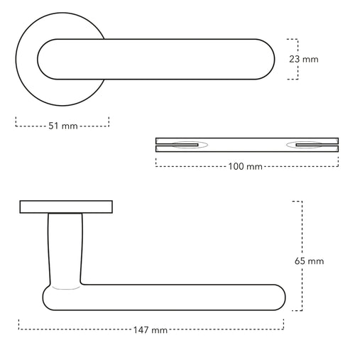 MooideurBeslag Rinnovo deurklink geveerd - wc/badkamer - binnenwerk - vtwonen shop
