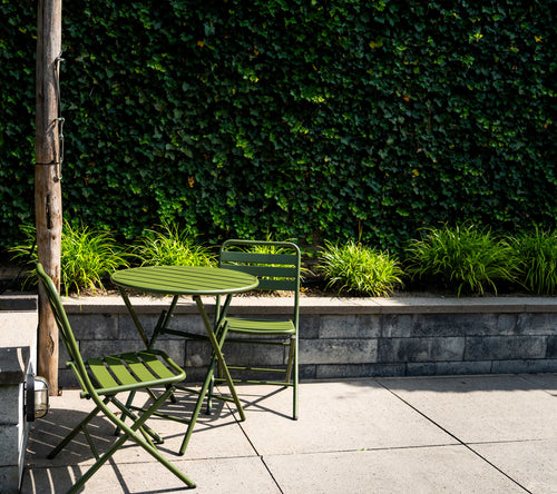 MaximaVida inklapbare ronde bistroset Max olijfgroen 70 cm- extra zware uitvoering - vtwonen shop