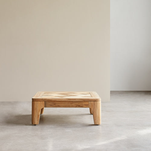 Tikamoon Vierkante salontafel van gerecycled massief teakhout - Naturel - vtwonen shop