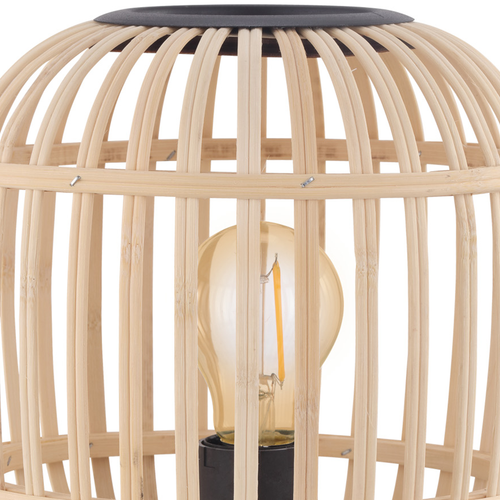 EGLO tafellamp Bordesley - e27 - 40 cm - zwart/natuur - vtwonen shop